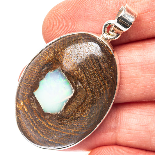 Boulder Opal Pendant 1 7/8" (.925 Sterling Silver)