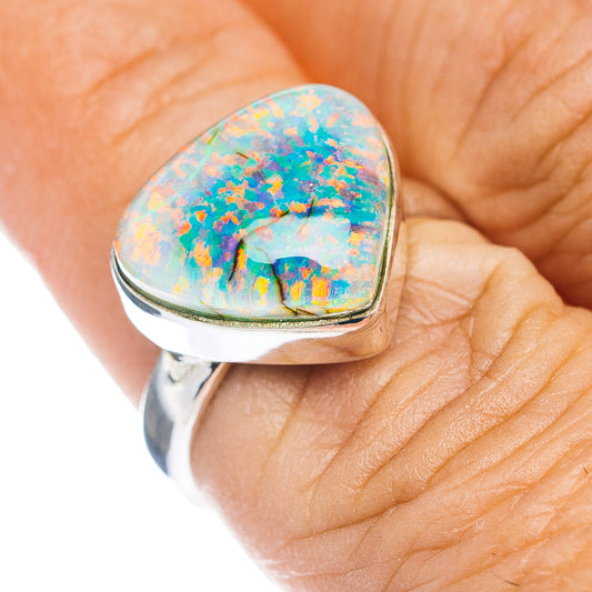 Sterling Opal Ring Size 7 (.925 Sterling Silver)