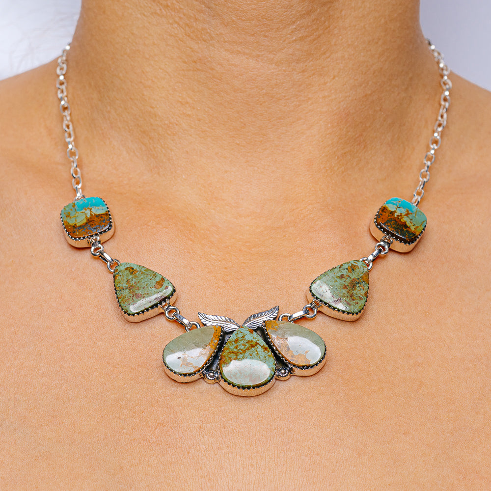 Royston Turquoise Necklaces 17" (.925 Sterling Silver)