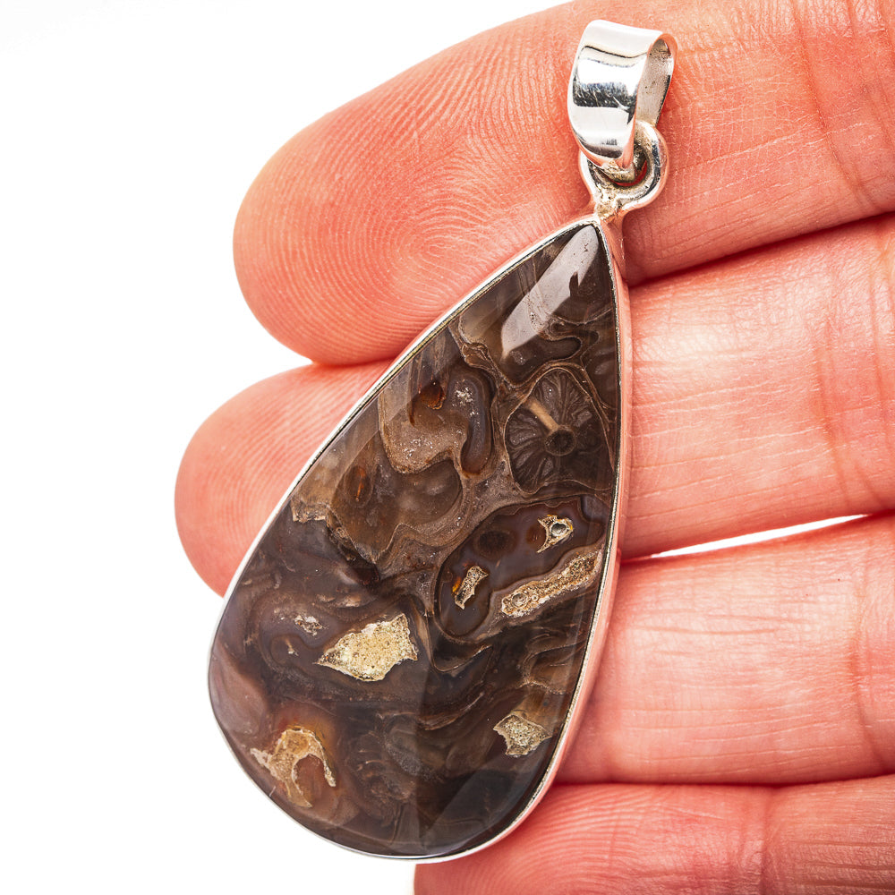 Stick Agate Pendant 2" (.925 Sterling Silver)