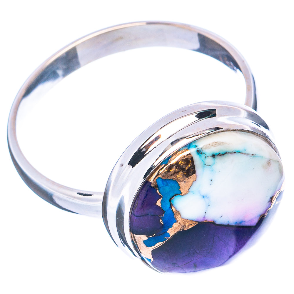 Purple Dahlia Mohave Turquoise Ring Size 11 (.925 Sterling Silver)
