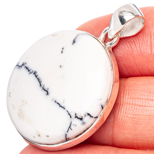 Dendritic Opal Pendant 1 3/8" (925 Sterling Silver) P43063