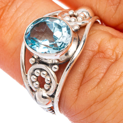 Blue Topaz Dainty Ring Size 6.75 (925 Sterling Silver) R145711