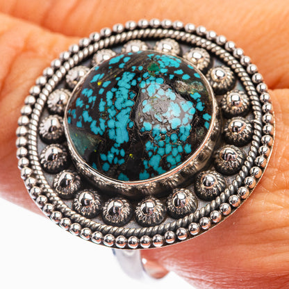 Tibetan Turquoise Ring Size 11 (925 Sterling Silver) R142053