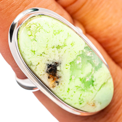 Premium Lemon Chrysoprase Ring Size 8 (.925 Sterling Silver)
