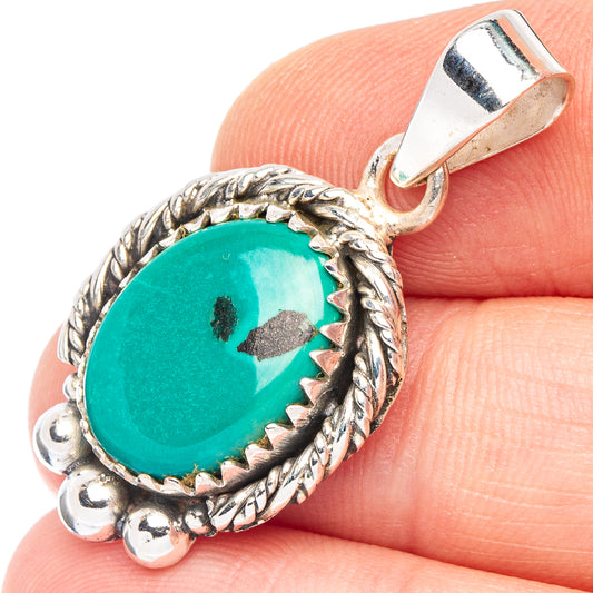 Arizona Turquoise Pendant 1 3/8" (925 Sterling Silver) P43802
