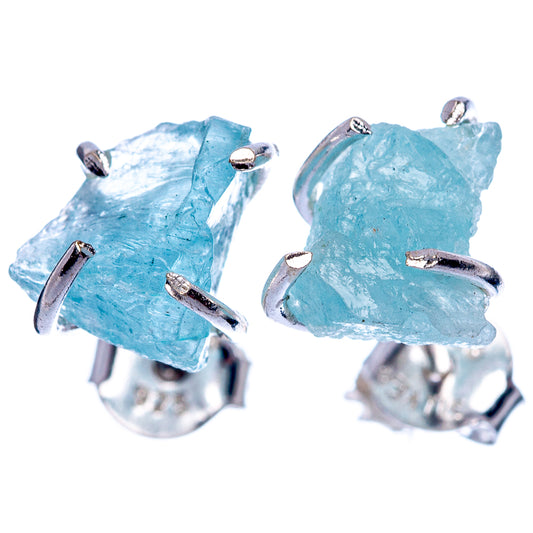 Aquamarine Dainty Earrings 3/8" (925 Sterling Silver) E2024