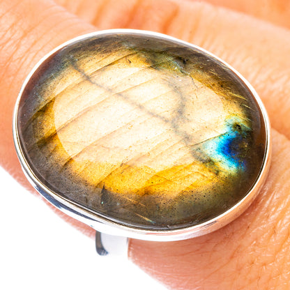 Labradorite Ring Size 9.5 (925 Sterling Silver) R4712