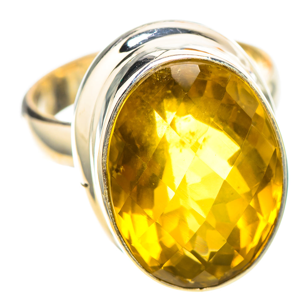 Faceted Citrine 925 Sterling Silver Ring Size 6.5 (925 Sterling Silver) RING139537
