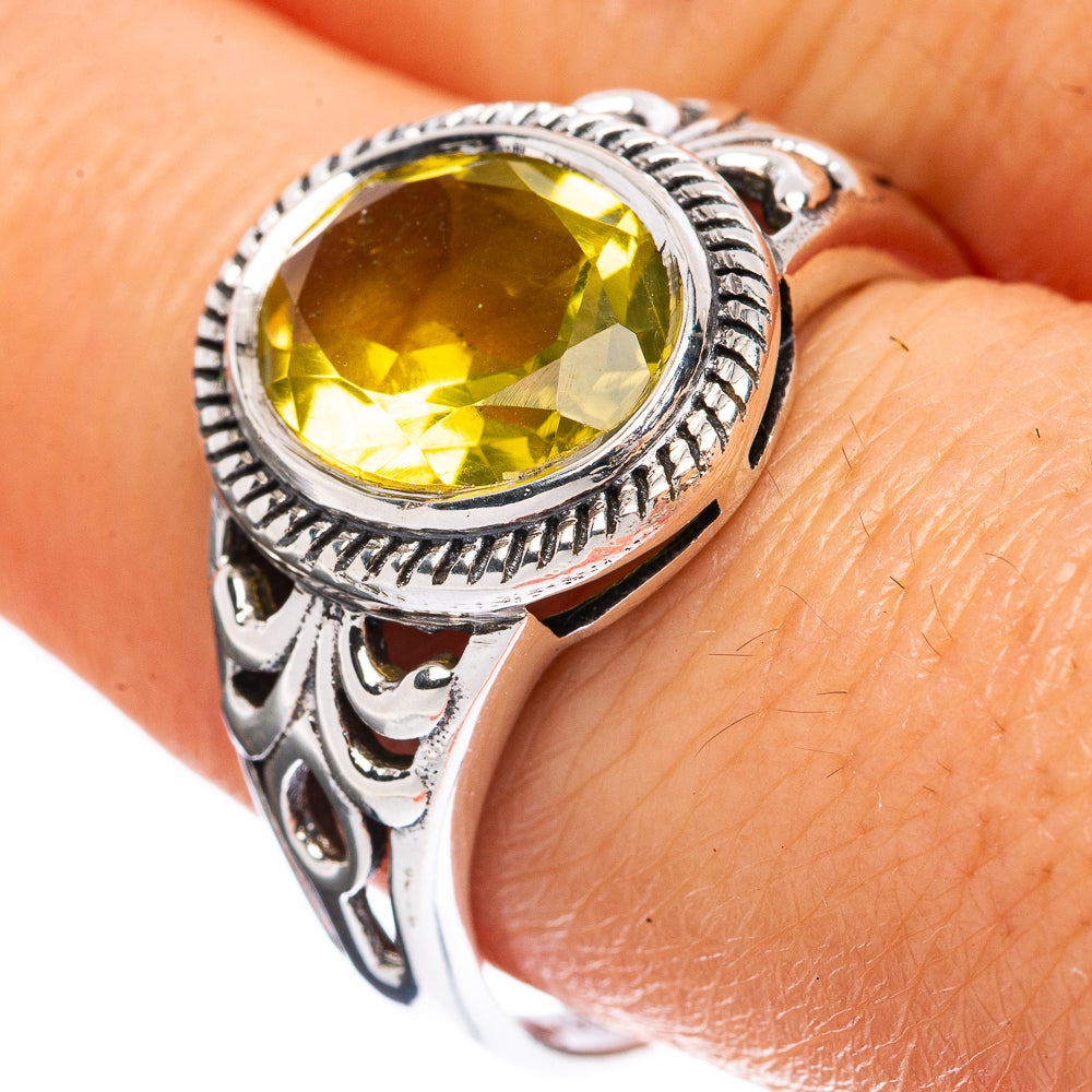 Faceted Citrine Ring Size 9.25 (925 Sterling Silver) R3205