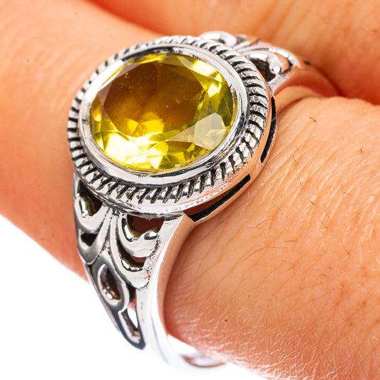 Faceted Citrine Ring Size 9.25 (925 Sterling Silver) R3205