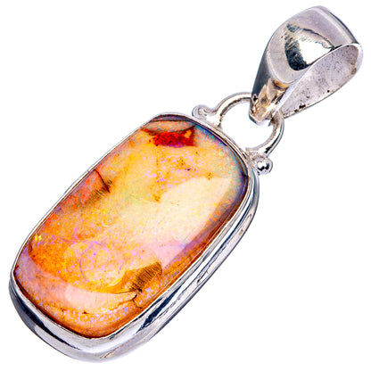 Rare Sterling Opal Pendant 1 3/8" (925 Sterling Silver) P43301