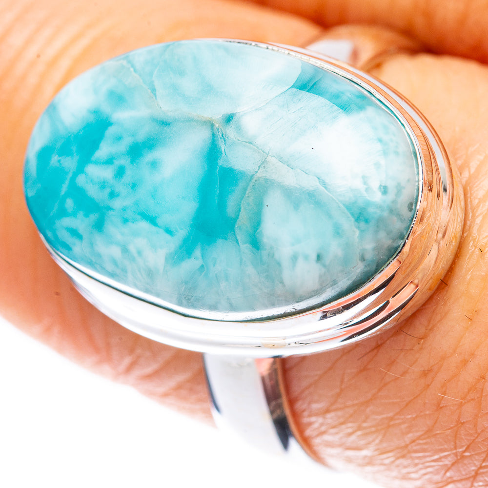 Larimar Ring Size 8.25 (925 Sterling Silver) R2198