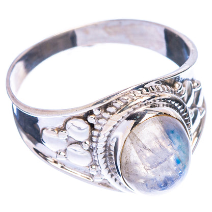 Rainbow Moonstone Ring Size 8.5 (925 Sterling Silver) R147018