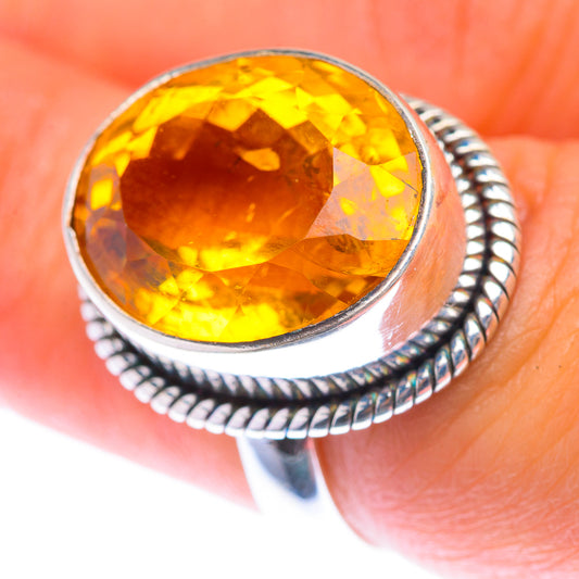 Faceted Citrine Ring Size 6.25 (925 Sterling Silver) RING139946