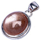 Chocolate Moonstone Pendant 1 1/8" (925 Sterling Silver) P40886