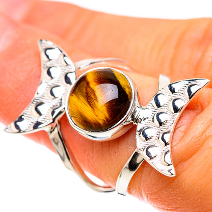 Premium Tiger Eye Ring Size 6 (925 Sterling Silver) RING138212