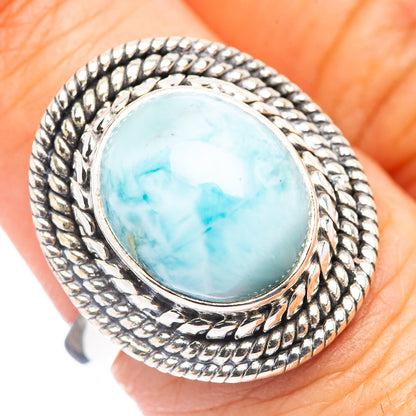 Larimar Ring Size 6.75 (.925 Sterling Silver)