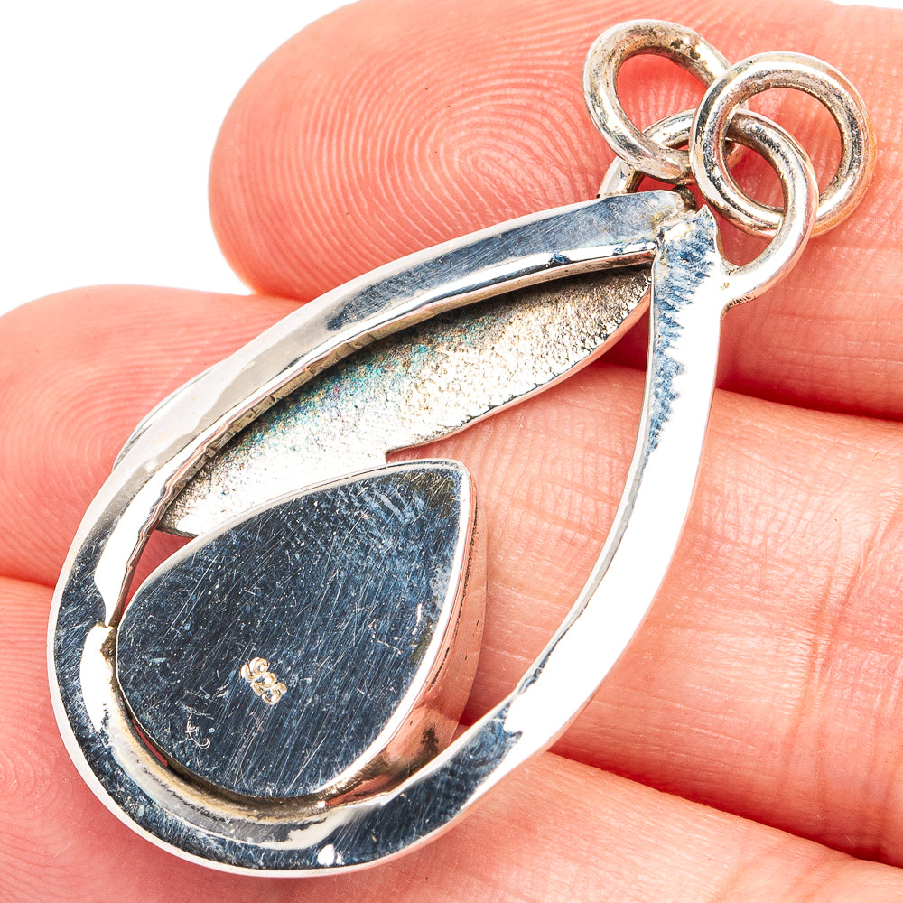 Rare Golden Hills Turquoise Pendant 1 5/8" (925 Sterling Silver) P45099