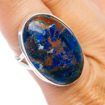 Premium Azurite Ring Size 8.5 (.925 Sterling Silver)