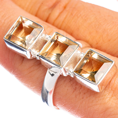 Large Faceted Citrine Ring Size 9 (925 Sterling Silver) R144318