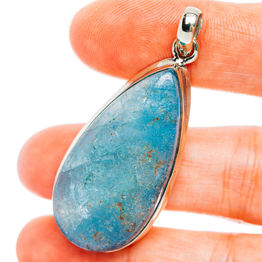 Aquamarine Pendant 2" (German Silver)