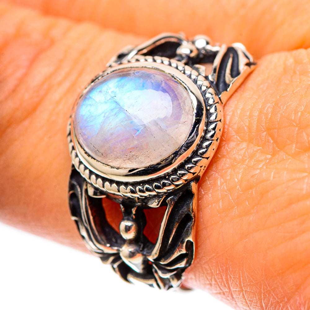 Rainbow Moonstone Ring Size 9 (925 Sterling Silver) RING138859