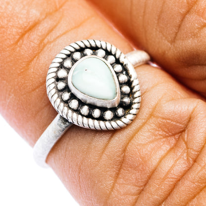 Southwestern Style Paloma Turquoise Ring Size 6 (.925 Sterling Silver)