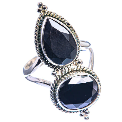 Large Black Onyx Ring Size 8.75 (925 Sterling Silver) R142519