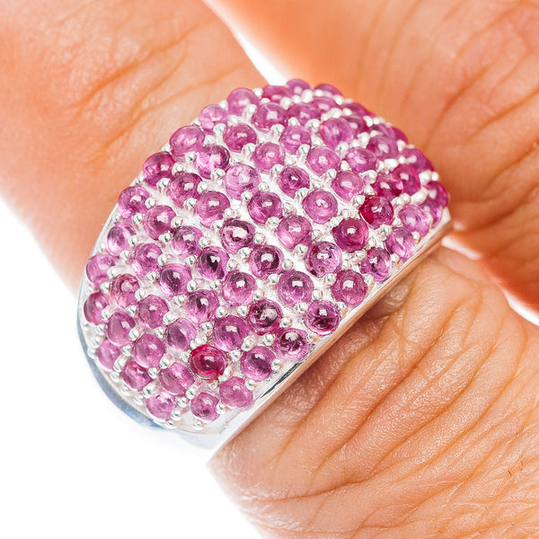 Exclusive Burmese Ruby Ring Size 8 (.925 Sterling Silver)