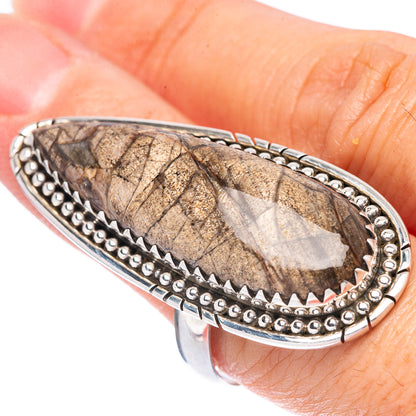 Mushroom Rhyolite Large Ring Size 8 (925 Sterling Silver) R1755