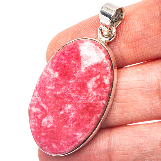 Thulite Pendant 1 7/8" (.925 Sterling Silver)