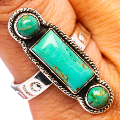 Exclusive Mohave Turquoise Ring Size 9 Adjustable (.925 Sterling Silver)
