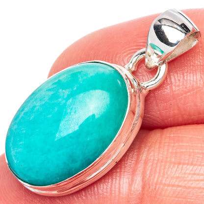 Amazonite Pendant 1 1/8" (925 Sterling Silver) P41737