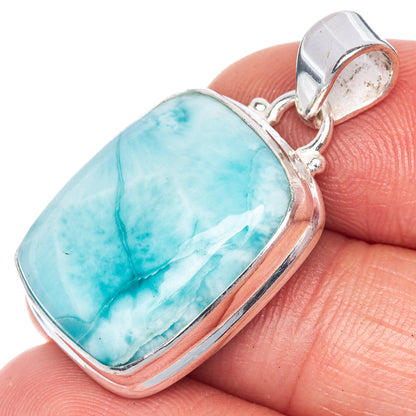 Larimar Pendant 1 1/4" (925 Sterling Silver) P40847