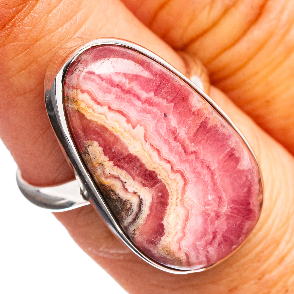 Premium Rhodochrosite Ring Size 7.25 (.925 Sterling Silver)