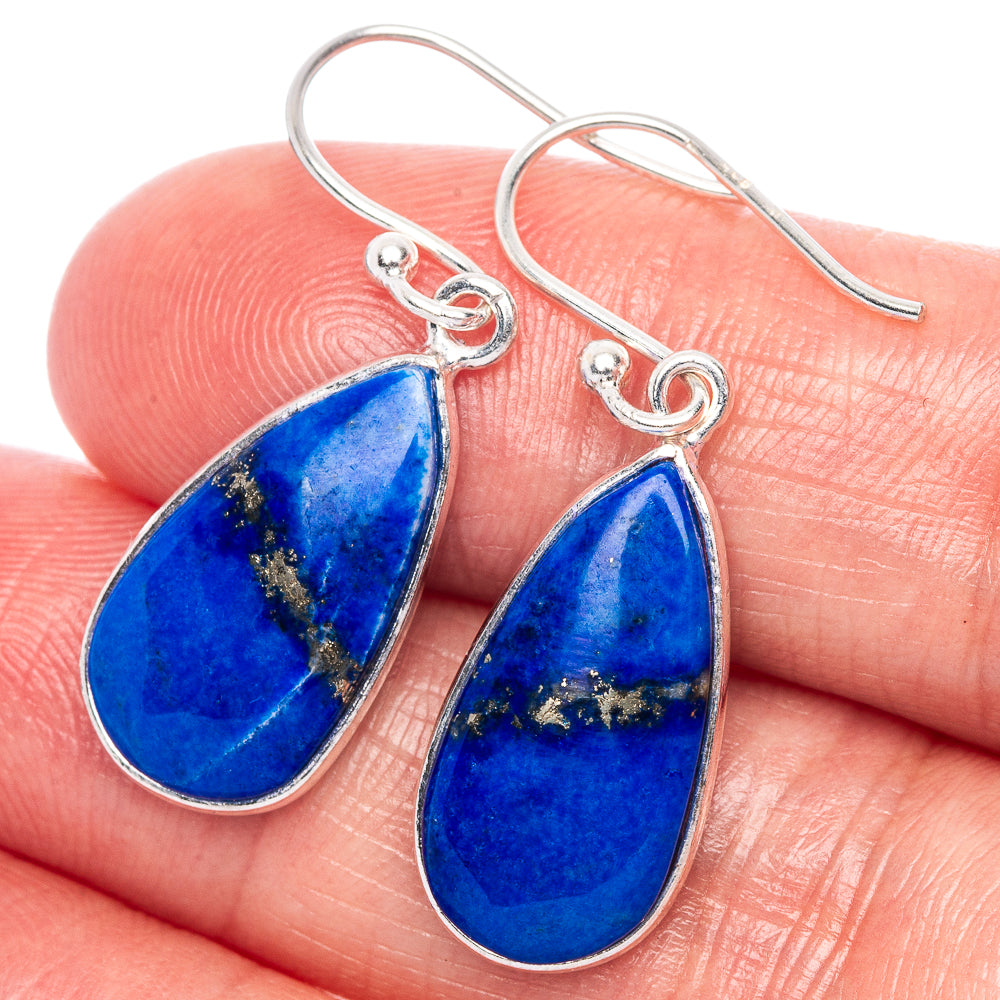 Lapis Lazuli Earrings 1 3/8" (925 Sterling Silver) E1137