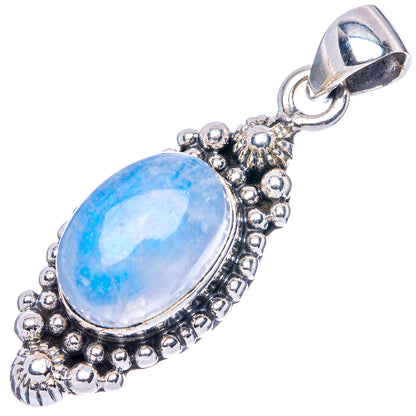 Rainbow Moonstone Pendant 1 3/8" (925 Sterling Silver) P42475