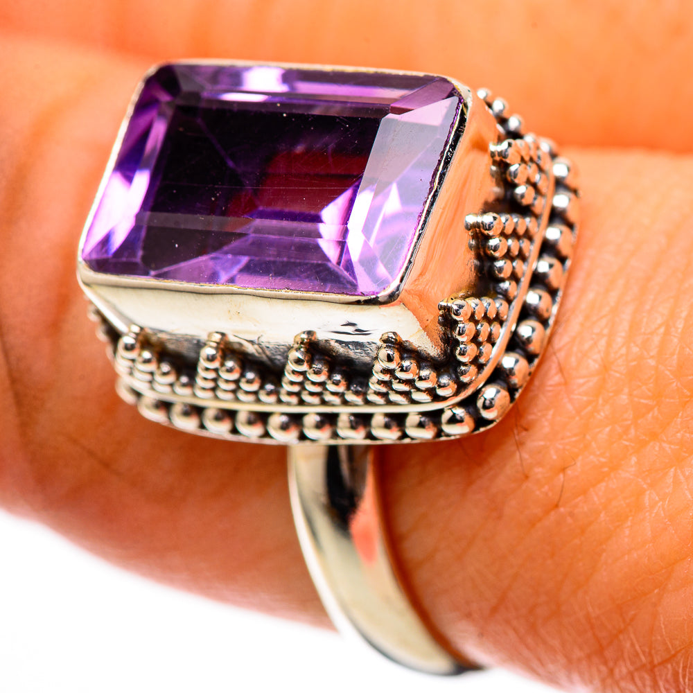 Faceted Amethyst Ring Size 8 (925 Sterling Silver) RING138995
