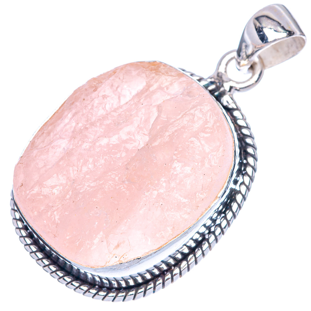Rose Quartz Pendant 1 1/2" (925 Sterling Silver) P41673