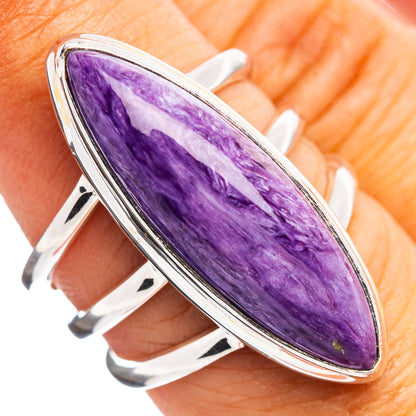 Premium Charoite Ring Size 7 (.925 Sterling Silver)