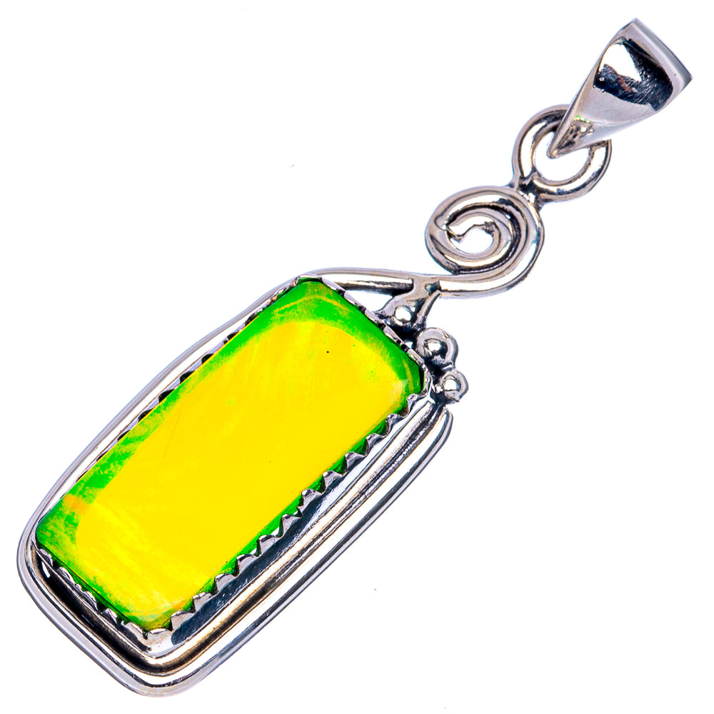 Aura Opal Pendant 1 5/8" (925 Sterling Silver) P42066