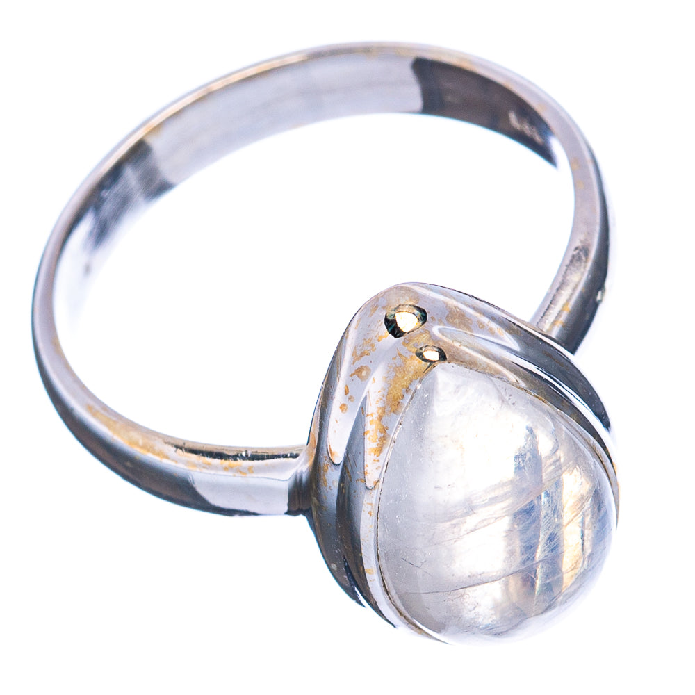 Rainbow Moonstone Ring Size 8 (.925 Sterling Silver)