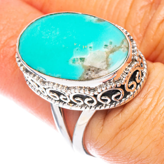 Rare Kingman Turquoise Ring Size 6.75 (925 Sterling Silver) R7571