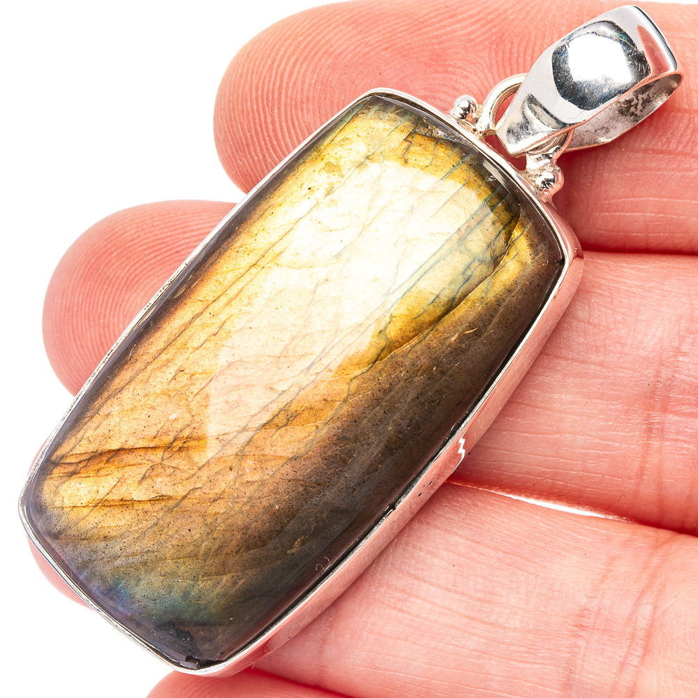 Labradorite Pendant 2 1/8" (925 Sterling Silver) P43150