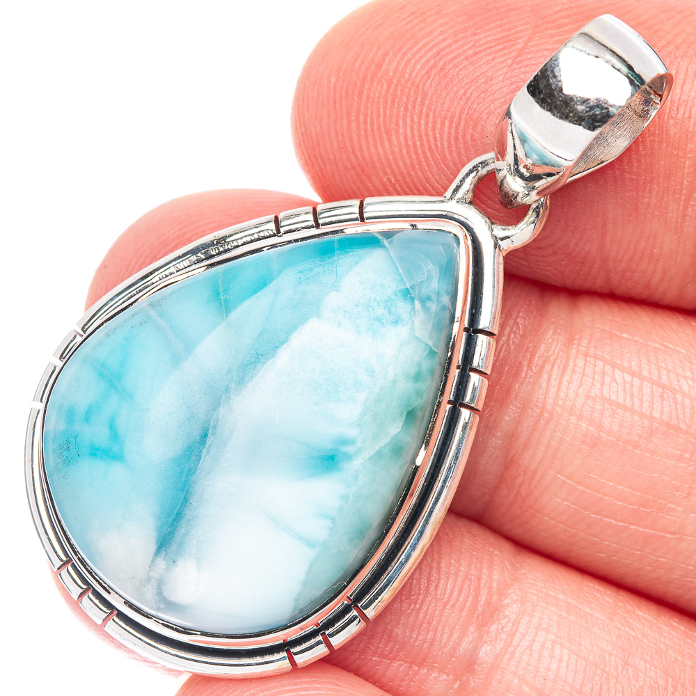 Larimar Pendant 1 5/8" (925 Sterling Silver) P44326