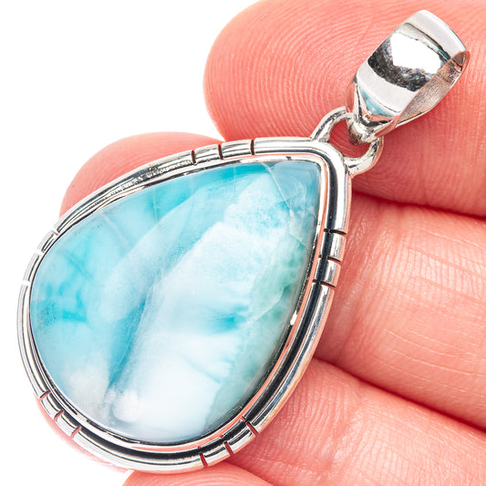 Larimar Pendant 1 5/8" (925 Sterling Silver) P44326
