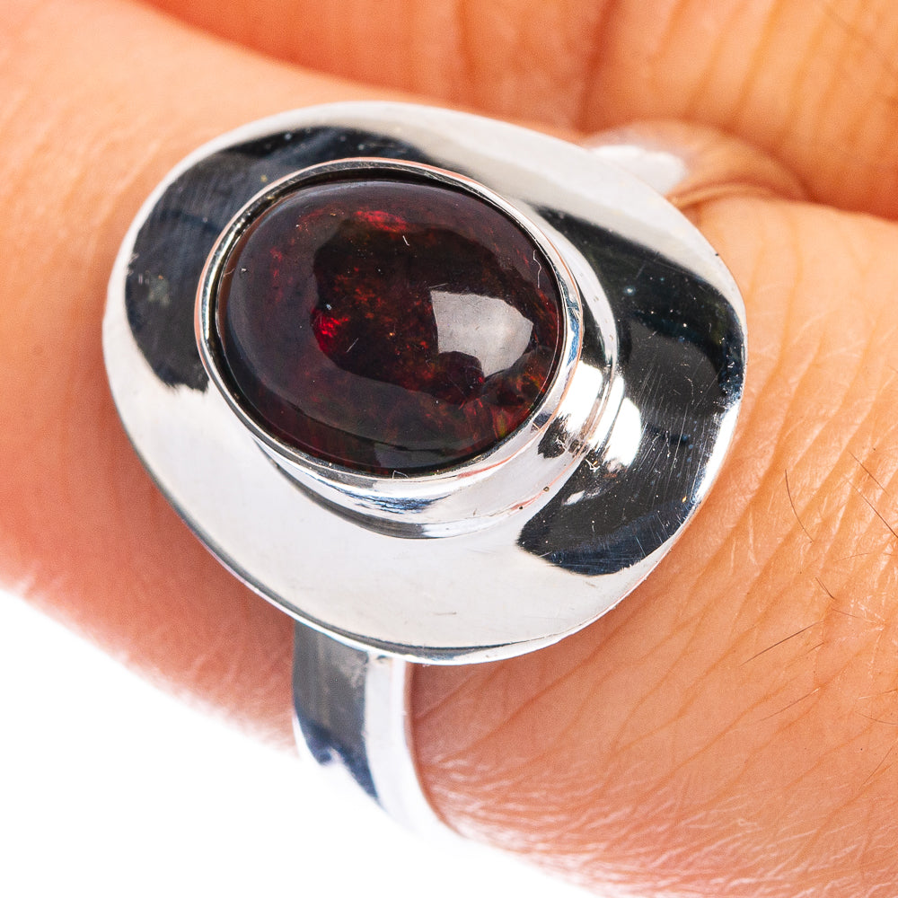 Black Opal Ring Size 8.5 (925 Sterling Silver) R144304