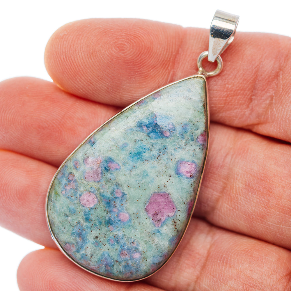 Premium Ruby Fuchsite Pendant 2 1/8" (.925 Sterling Silver)
