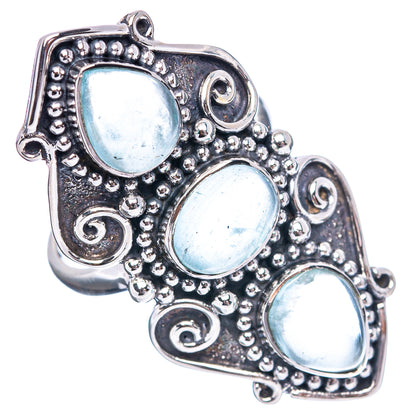 Signature Aquamarine Ring Size 7.75 (.925 Sterling Silver)